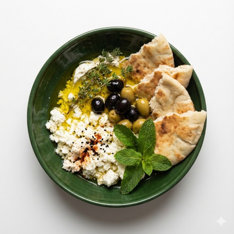 Iraqi-Inspired Cheese & Olive Oil Breakfast